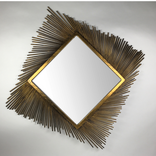 Fascio Mirror Antique Gold