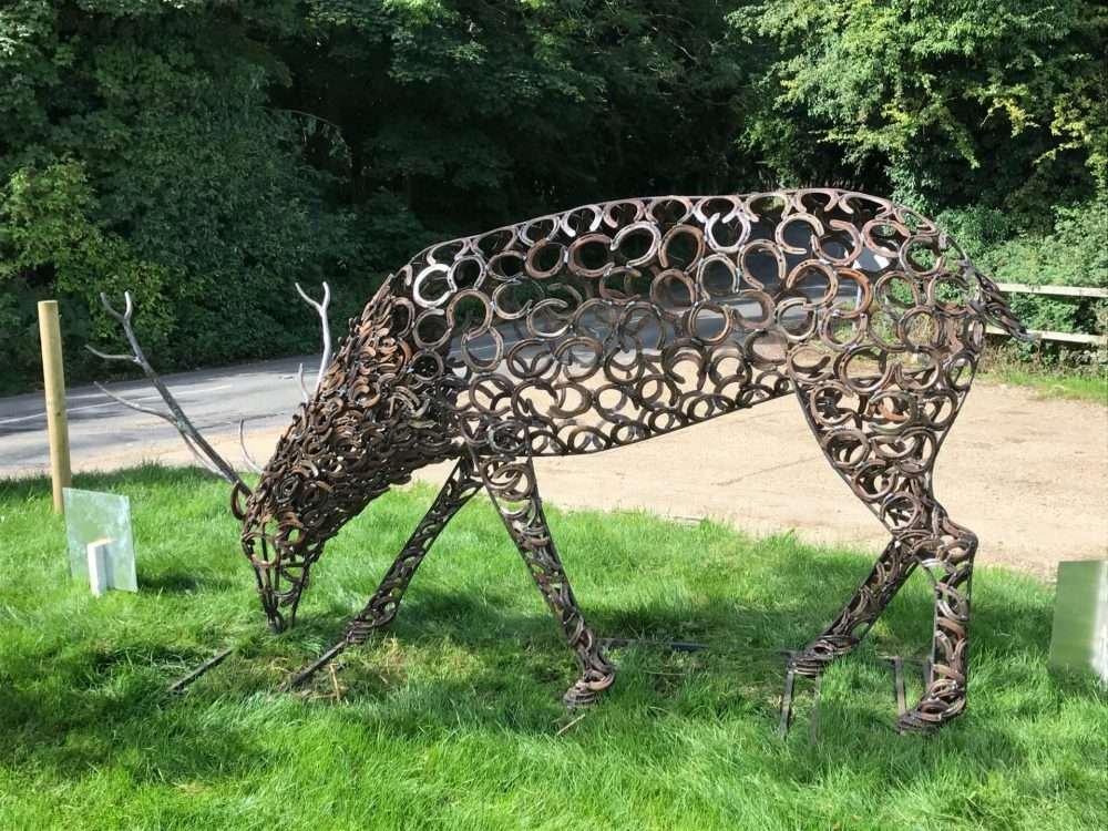 Upcycled Horseshoe Stag Sculpture