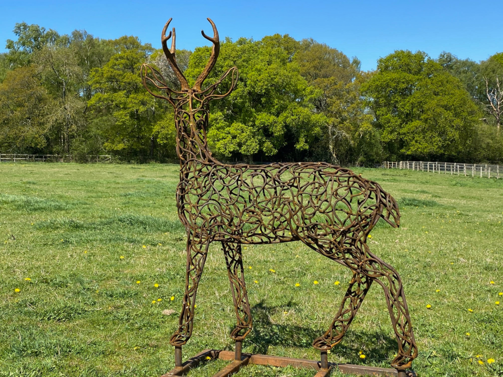 Back Of Stag With Antlers Sculpture