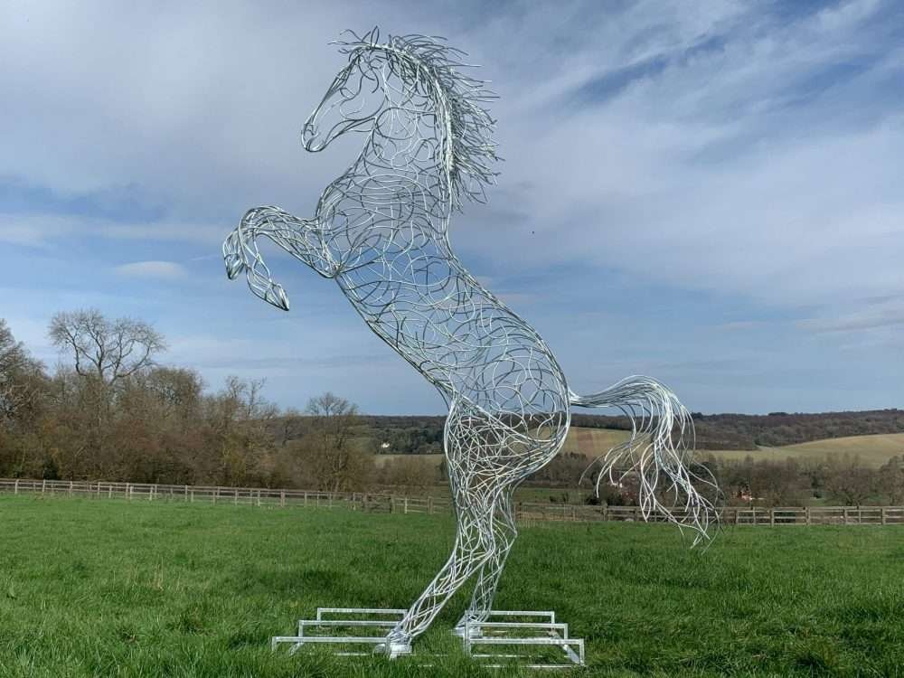 Rearing Horse Sculpture