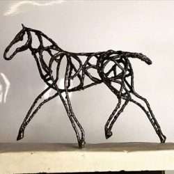Side View Of Interior Abstract Foal Sculpture