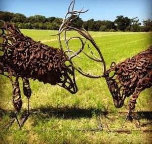 Fighting Stags Sculpture