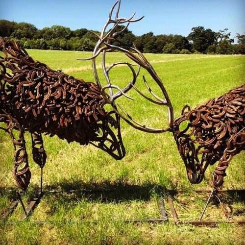 Fighting Stags Sculpture