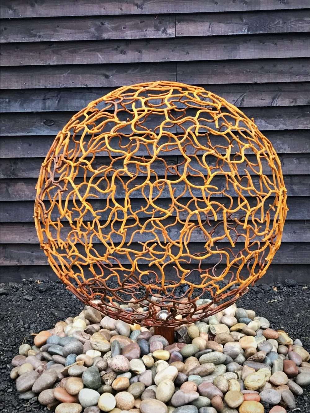 Rustic Sphere Sculpture