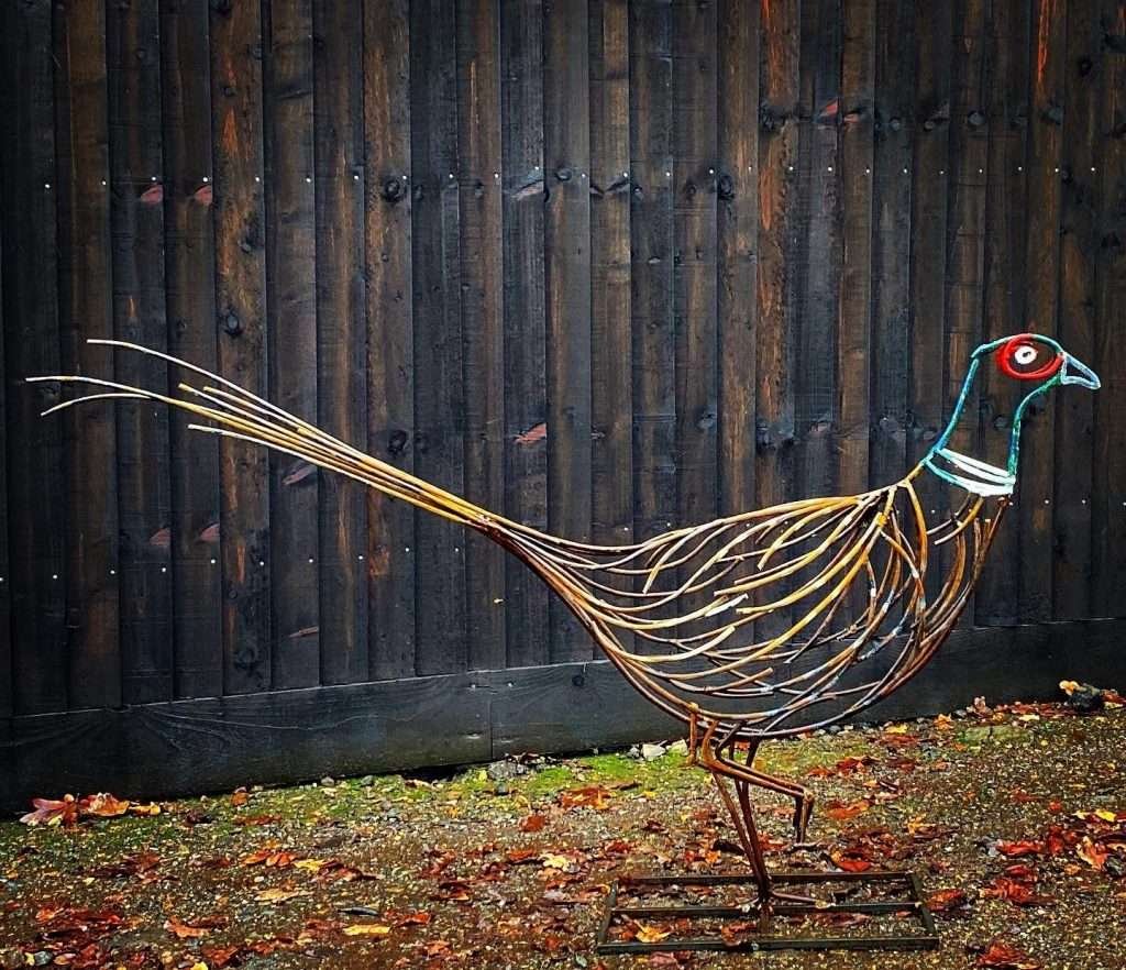 Coloured Pheasant Sculpture