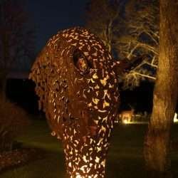 Rustic Horse Head With Lights