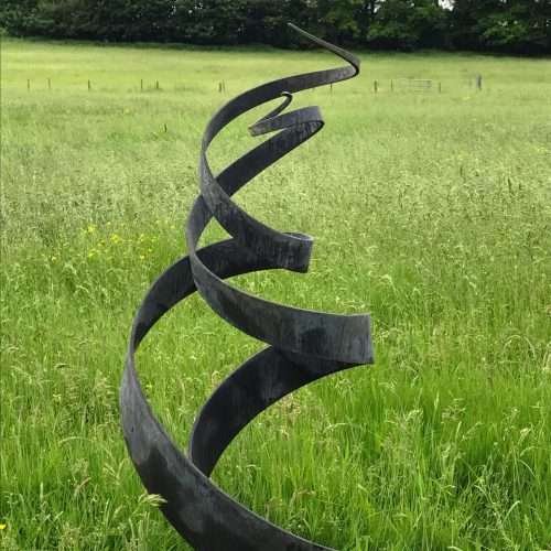 Large Black Spiral Sculpture