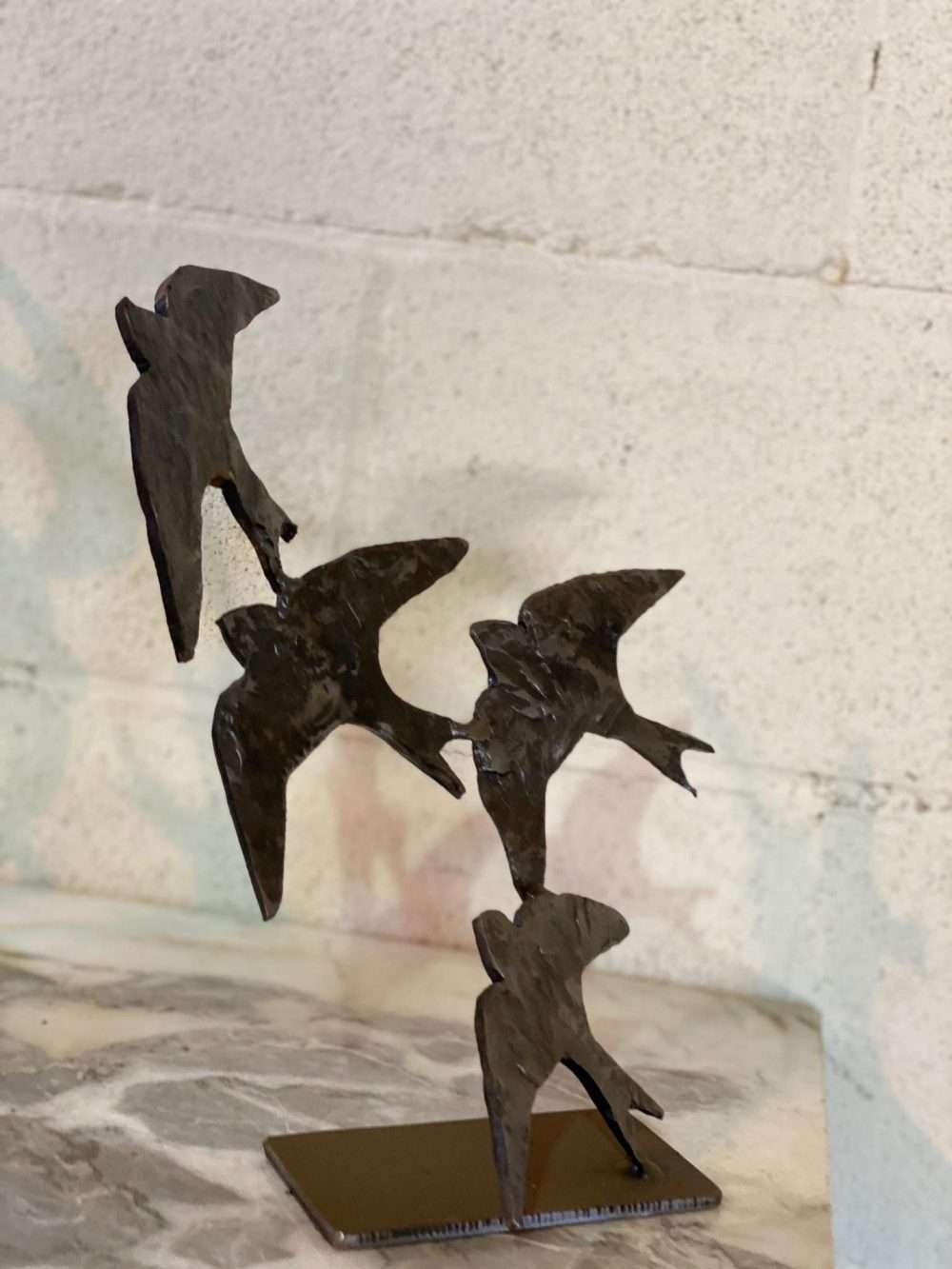 4 Swifts in Flight Sculpture