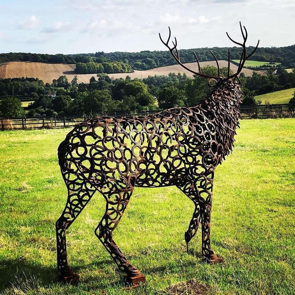 Back Of Horseshoe Stag With Antlers