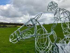 Playing Polo Sculpture Design