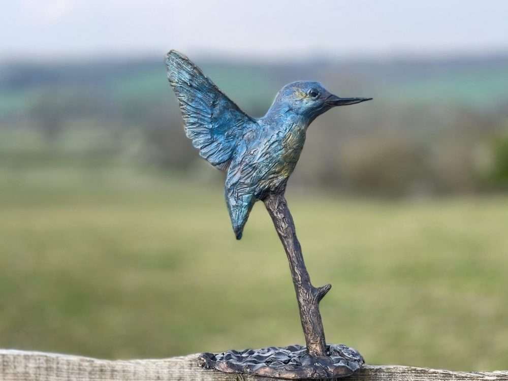 Kingfisher Sculpture Close Up Side View