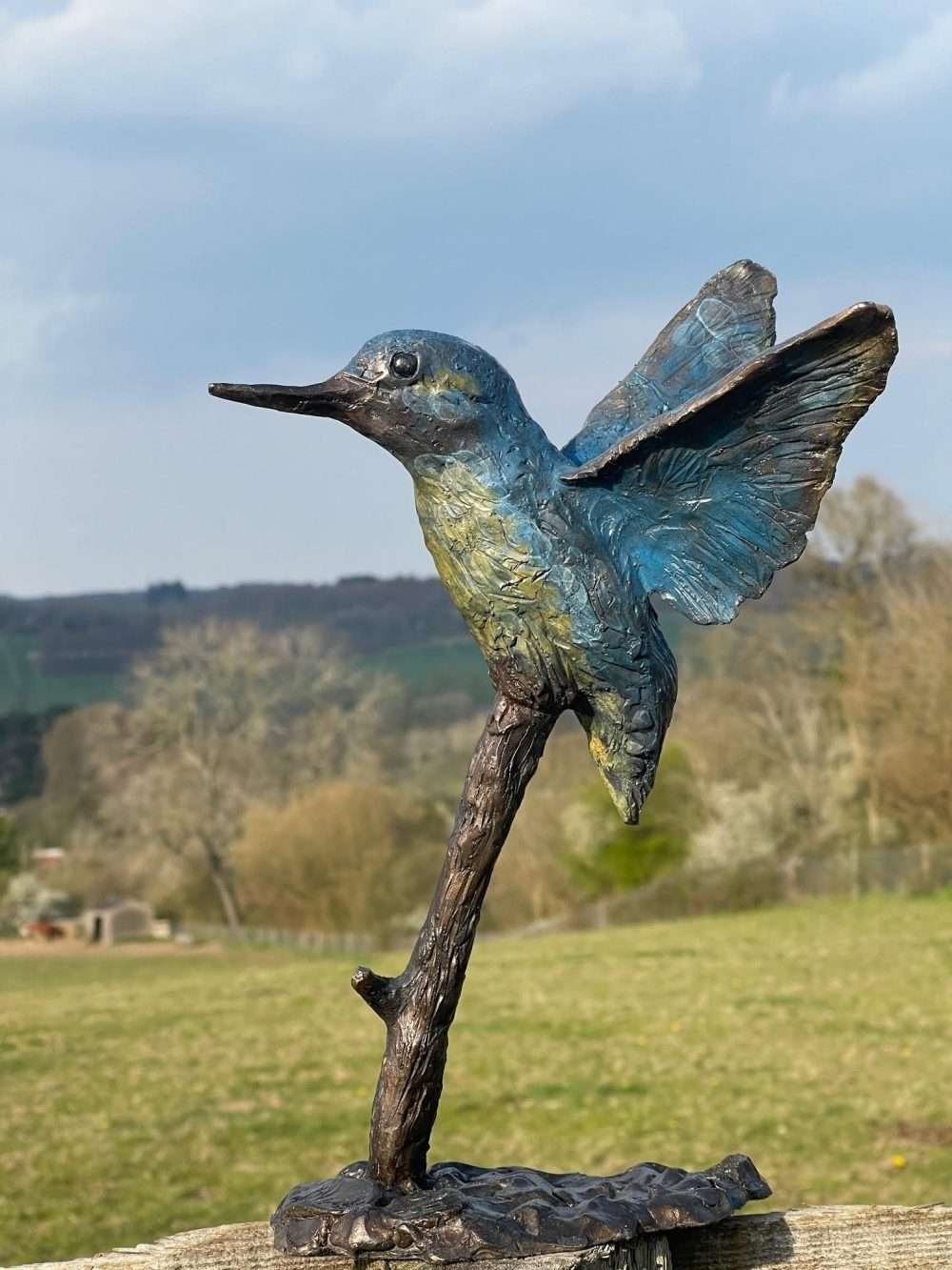 Portrait View Of Kingfisher Sculpture 2021