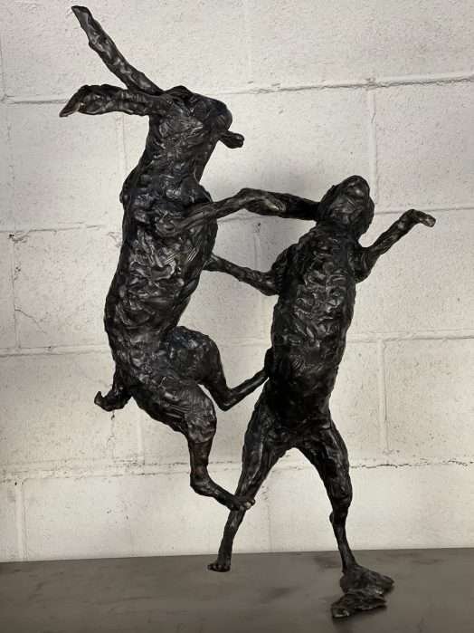 Two Boxing Hares