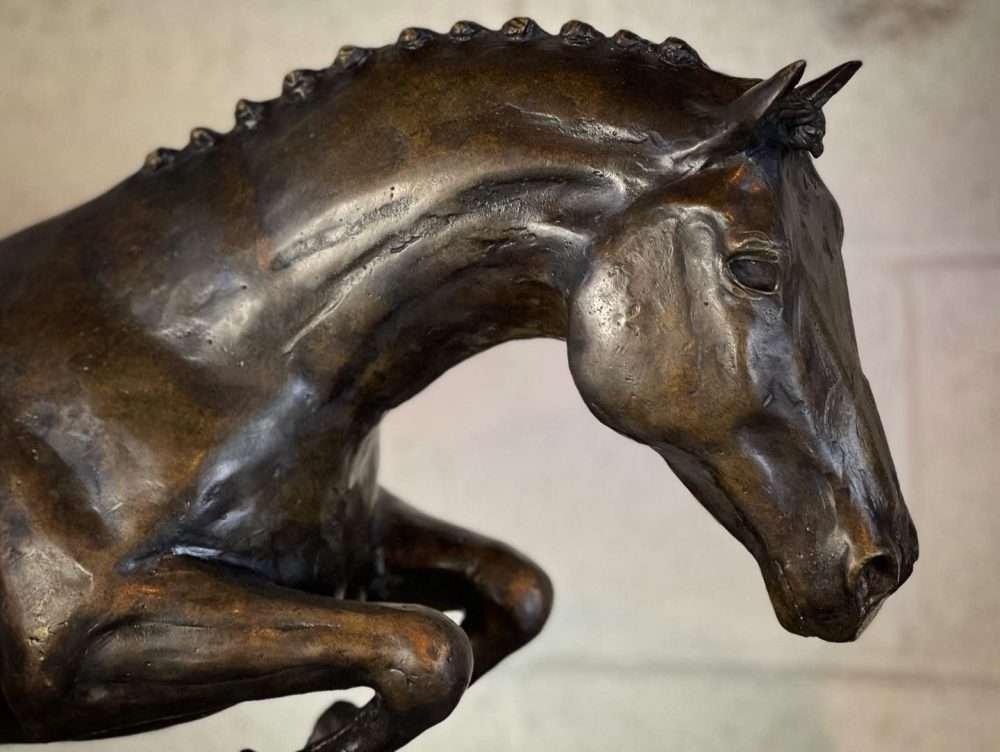 Racing Horse Sculptor close up of head