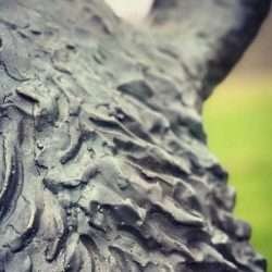 stag head sculpture fur marking