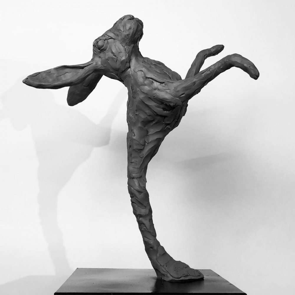 Rabbit sculpture side