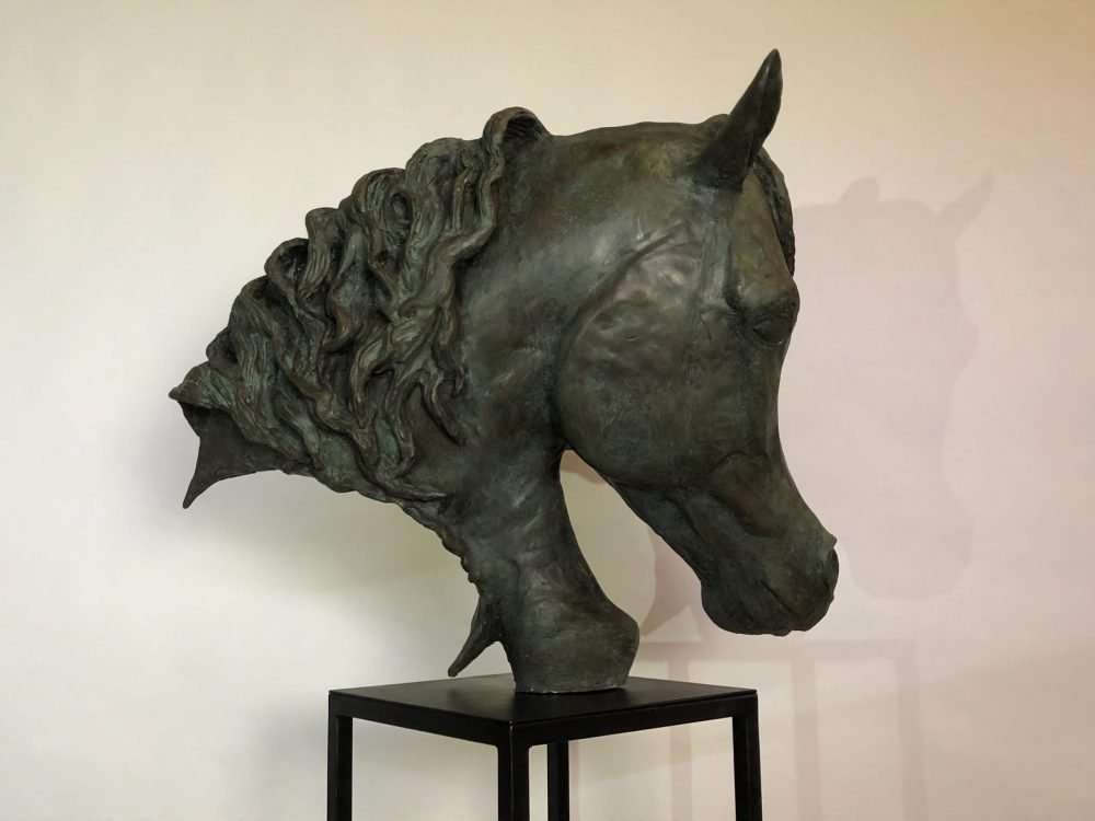 Horse Head Sculpture back facing