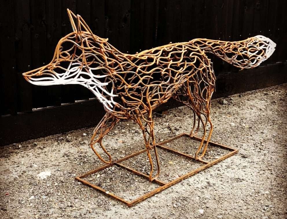 Watching Fox Sculpture