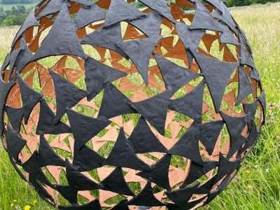 black and gold sphere