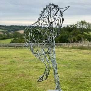 walking horse sculpture
