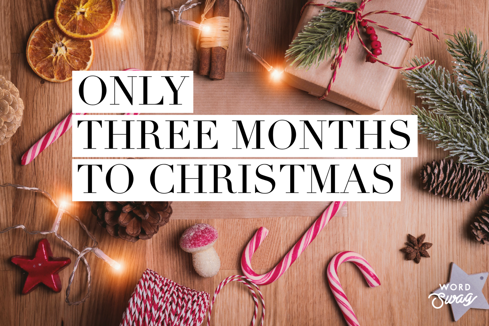 three months to christmas banner