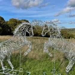 Rearing Horse Sculptures