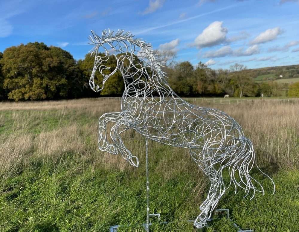 Rearing Horse Sculpture