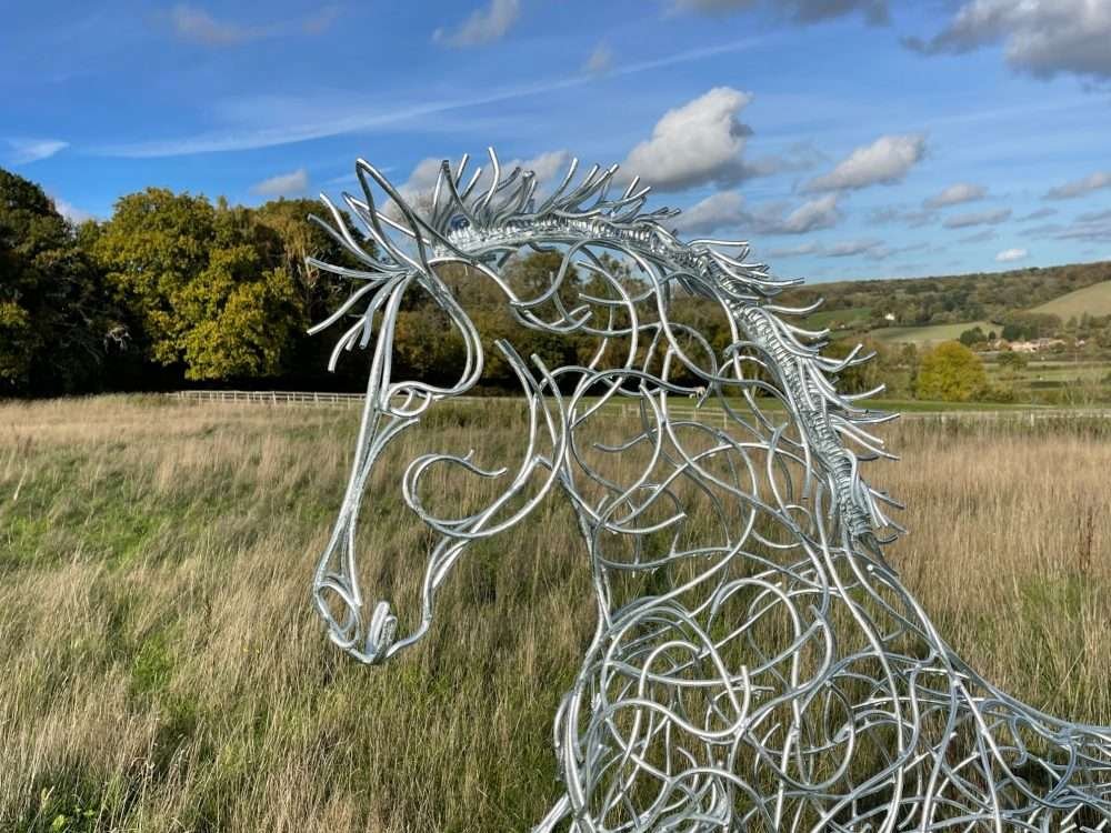 Rearing Horse Sculpture Head