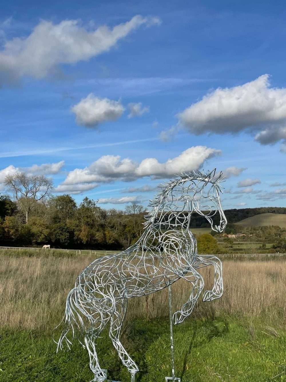 Single Rearing Horse Sculpture 1